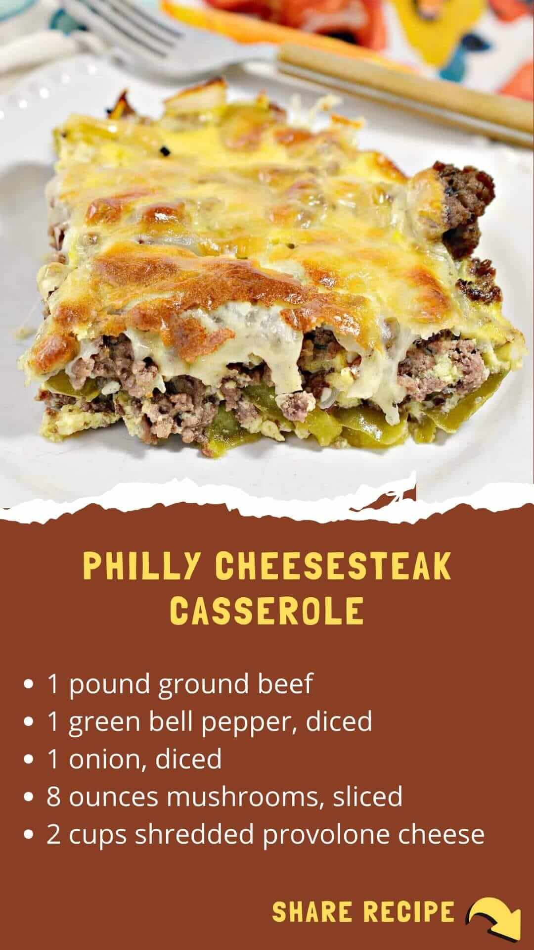 Cheesesteak Casserole | More Recipes